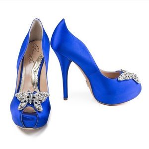 Aruna Seth Farfalle Cobalt Bridal Shoes